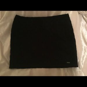 Quilted faux suede mini skirt